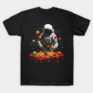 Trippy Psychedelic Astronaut Planet Soup T-Shirt